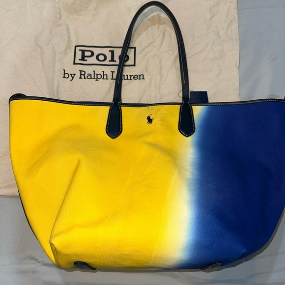 Polo Ralph Lauren Reversible Canvas X-Large Bellport Tote tye dyed